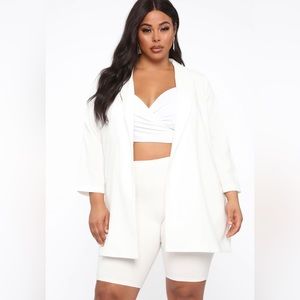 White Blazer - Plus Size